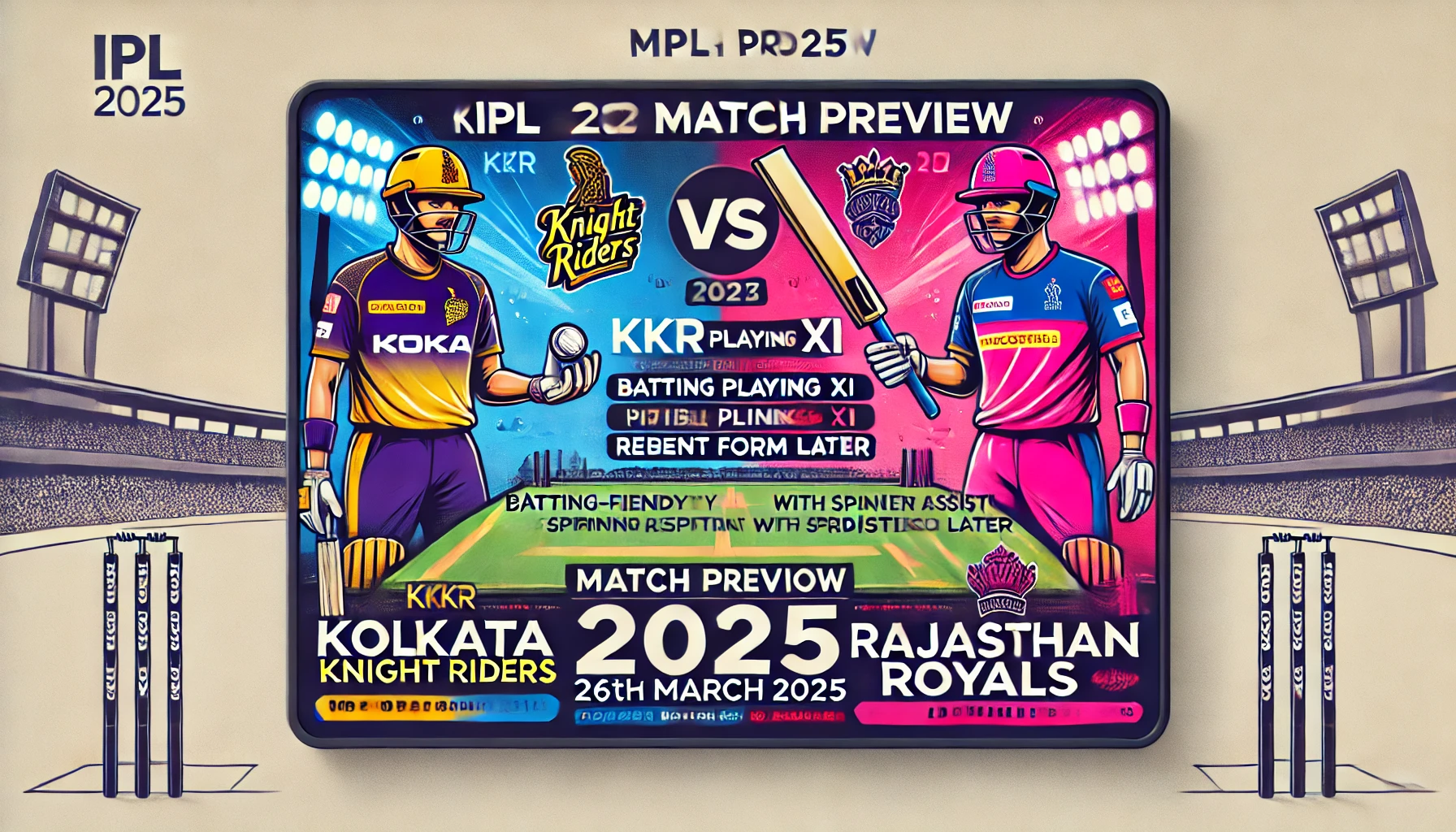 KKR vs RR Prediction, Dream11 Team, Playing XI, Pitch Report & Stats | IPL 2025